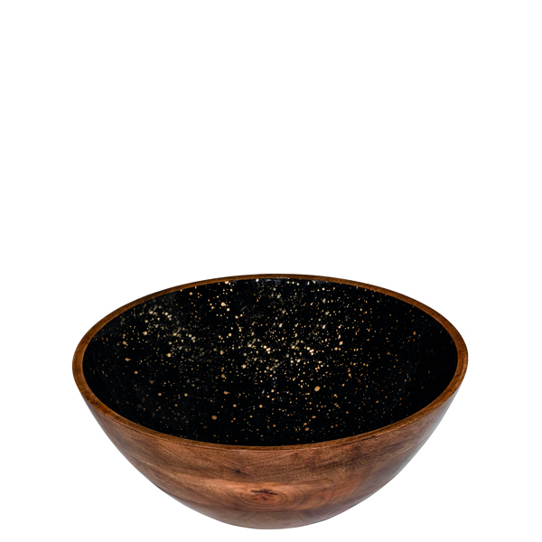 Μπωλ Από Ξύλο Mango Επισμαλτωμένο 30x11cm
