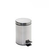 Κάδος πεντάλ inox γυαλιστερός στρογγυλός 12lt 40*25εκ.