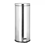 Κάδος πεντάλ inox γυαλιστερός στρογγυλός 30lt 65*30εκ.