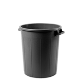 Κάδος μαύρος χωρίς καπάκι πλαστικός 50lt