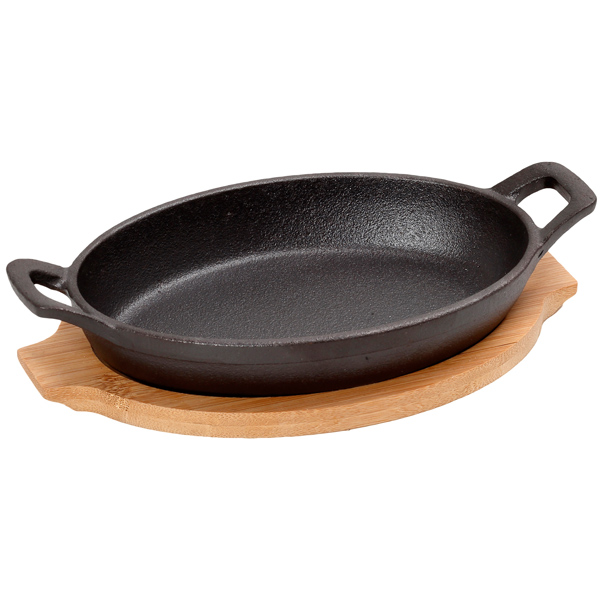 Σαγανάκι Οβάλ Cast-Iron 12x18cm