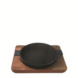 Σκεύος μαντεμένιο 18cm με ξύλινη βάση 24*19 cm