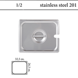 Καπάκι με εγκοπή GN 1/2 inox - (0,6)