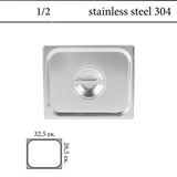 Καπάκι inox GN 1/2 inox 304 (18/8) - (0,6)
