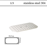 Σχάρα στραγγίσματος GN 1/3 inox 304 (18/8) - (0,8)
