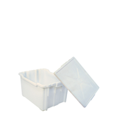 Δοχείο με καπάκι για πιάτα λευκό 50x31x30 cm