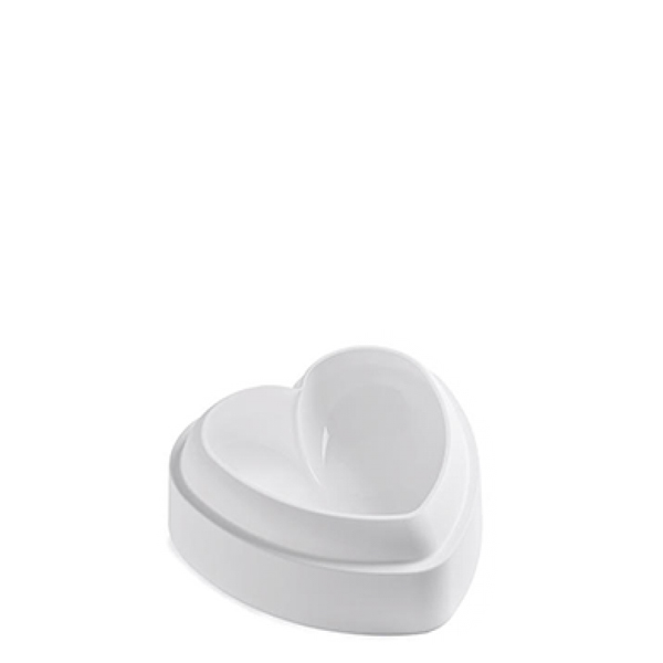 Φόρμα σιλικόνης λευκή Ti amo με κόφτη | 1 lt , 17x16,5x6,3 cm