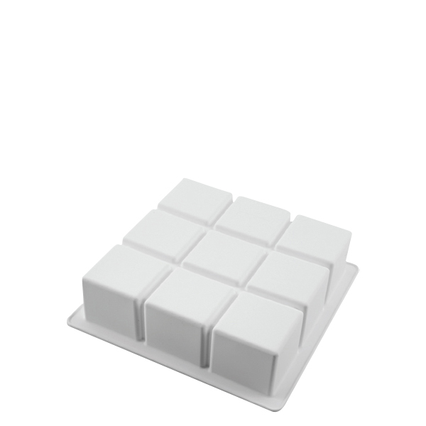 Φόρμα σιλικόνης λευκή Cubik | 1,4 lt , 17,2x17,2x5 cm
