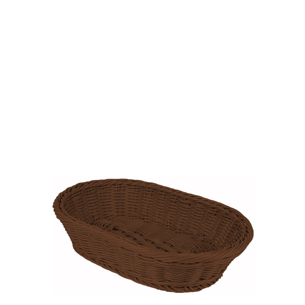Ψωμιέρα οβάλ καφέ 25x19cm