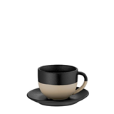 Φλυτζάνι cappuccino beige-black ''gaia''