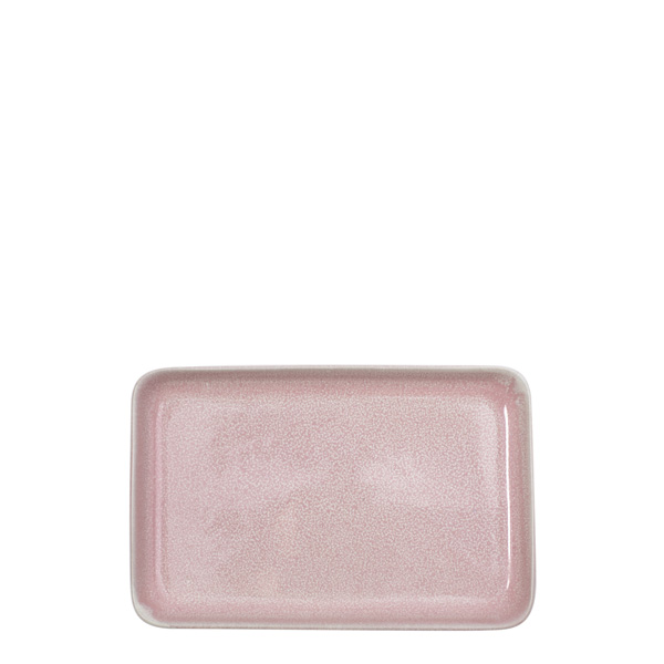 Πιατέλα Pink Reactive Glaze 20,5*13,5 cm: