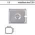 Καπάκι με εγκοπή GN 1/2 inox - (0,6)