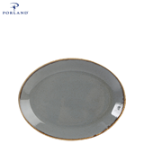 Πιατέλα Σκούρο Γκρι Οβάλ Seasons 24χ18,5 cm