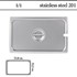 Καπάκι με εγκοπή GN 1/1 inox - (0,6)